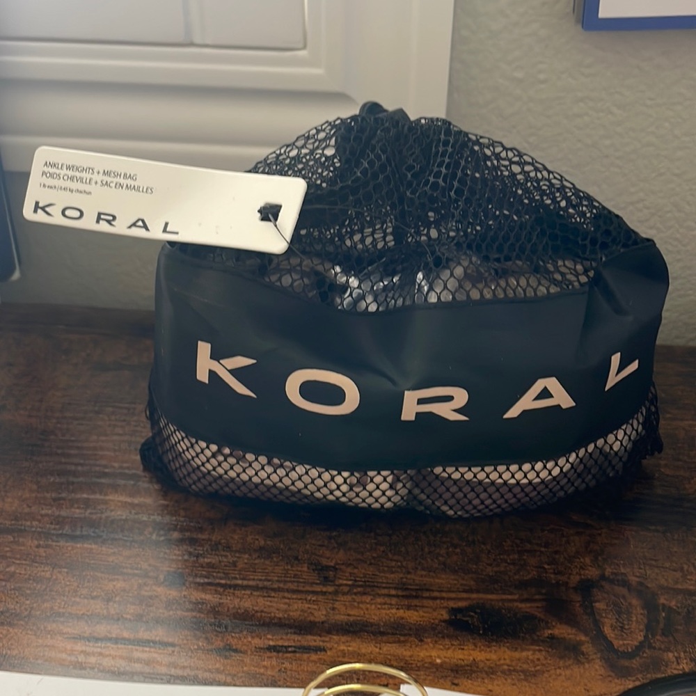 Koral - 2 (1 lb) ankle weights and mesh bag